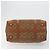 Céline Borsa Boston CELINE Macadam in camoscio marrone tono oro Auth 195774 - vista 5