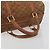 Céline Borsa Boston CELINE Macadam in camoscio marrone tono oro Auth 195774 - vista 7