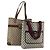 Bolso de hombro GUCCI GG Supreme Sherry Line PVC 2 Set Beige Navy Auth gh2228 Castaño