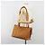 Borsa Tote MCM Vicetos PVC Pelle Marrone Tono Oro Auth 195383 - vista 22