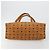 Borsa Tote MCM Vicetos PVC Pelle Marrone Tono Oro Auth 195383 - vista 5