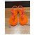 Sandali Jelly Chanel con decorazioni floreali Arancione - vista 6