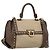 Borsa Salvatore Ferragamo Gancini Canvas 2way Beige Gold Auth 196765 D'oro