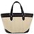 Borsa a Mano BURBERRY Paglia Beige Argento Auth 195974A - vista 2