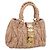 Borsa a mano Miu Miu Matelassé in pelle beige e oro autentica 196771 D'oro