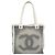 Borsa Tote CHANEL Canvas Black White Silver CC Auth bs36766 Nero Argento Bianco - vista 13