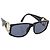 Occhiali da sole CHANEL Plastica Nero Tono Oro CC Auth bs36459
