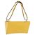 FENDI Celeria Triangle Schultertasche aus Leder Gelb Goldfarben 8BS053 Auth 195557M