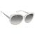 Gafas de sol Christian Dior Plástico Blanco Plata Auth BA15031