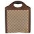 Borsa GUCCI GG Canvas Beige Auth 196557 - vista 2