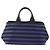 Borsa Tote PRADA Canapa GM Canvas Blu Oro Auth 195738 D'oro - vista 13