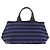 Borsa Tote PRADA Canapa GM Canvas Blu Oro Auth 195738 D'oro - vista 2