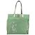 Borsa Tote PRADA Canvas Green Silver Auth 196296A Argento Verde - vista 13