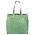 Borsa Tote PRADA Canvas Green Silver Auth 196296A Argento Verde - vista 2