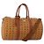 Borsa Boston MCM Logogram Vicetos PVC Leather 2way Brown Gold Auth ki6754 Marrone D'oro