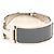 Hermès Clic Clac H Armband PM breit, Emaille Grau - Ansicht 2