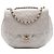 Borsa a tracolla Chanel Medium Quilted in vitello invecchiato grigio con chiusura Bubble CC