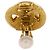 Orecchini a clip rotondi Chanel CC placcati oro D'oro - vista 11