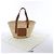 Borsa LOEWE Basket Large in rafia x pelle Beige x Brown - vista 15