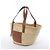 Borsa LOEWE Basket Large in rafia x pelle Beige x Brown - vista 2
