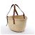 Borsa LOEWE Basket Large in rafia x pelle Beige x Brown - vista 4