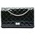 Borsa a tracolla Chanel Reissue 2.55 Double Flap 226 in vernice matelassé blu