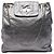 Tote Drill Chanel in vitello metallizzato craquelé e traforato Argento