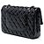 Borsa a tracolla Chanel Medium Classic Double Flap in vernice nera Nero - vista 2