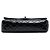 Borsa a tracolla Chanel Medium Classic Double Flap in vernice nera Nero - vista 3