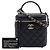 Borsa Vanity Chanel CC in pelle Caviar matelassé nera con manico superiore e catena Nero - vista 7