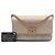 Borsa a tracolla Chanel Small CC Stitched Caviar and Suede Lady Coco Flap Beige - vista 7