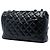 Borsa a tracolla Chanel Jumbo Classic Single Flap in pelle verniciata stropicciata nera - vista 2