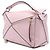 Borsa Puzzle Medium in pelle di vitello rosa LOEWE - vista 2