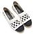 Chanel Woven Cap-Toe Espadrille Flats White & Black Größe 38 Weiß - Ansicht 2