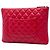 Clutch Chanel Medium Quilted Lambskin O Case Rossa Rosso - vista 2