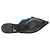 Mules Flat in Velluto a Punta Prada Blu e Nere Taglia 37.5 - vista 5