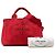 Borsa Tote Satchel Prada Small Canvas Canapa Logo rossa Rosso - vista 7