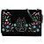 Borsa a tracolla Kate Small in camoscio nero Saint Laurent con monogramma e borchie in pietra