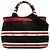 Borsa Tote Satchel Prada Small Canvas Canapa Logo Stripes Nera Nero
