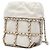 Weiße Chanel Mini Lambskin CC Chain Frame Drawstring Bucket Bag - Ansicht 2