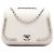Borsa a Tracolla Chanel Small Calfskin Braided Chic Flap Bianca Bianco