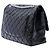 Borsa a tracolla Chanel Reissue 2.55 Double Flap 227 in pelle di vitello invecchiata matelassé nera Nero - vista 2