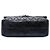 Borsa a tracolla Chanel Reissue 2.55 Double Flap 227 in pelle di vitello invecchiata matelassé nera Nero - vista 3