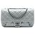 Borsa a tracolla Chanel Medium Quilted Coco Pleats in vitello grigio con catena