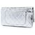 Clutch Chanel 31 in vitello metallizzato matelassé argento - vista 2