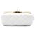 Borsa a tracolla Chanel Mini CC Quilted Caviar Messenger Flap Bianca Bianco - vista 3