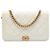 Borsa a tracolla Chanel Boy Wallet on Chain in pelle caviar matelassé bianca Bianco
