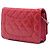 Wallet On Chain Borsa a tracolla Chanel CC matelassé in vernice rossa con catena Rosso - vista 2