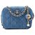 Borsa Camera Chanel Quilted Denim Pearl Crush Blu