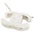 Collana Specchio Chanel CC in Ottone e Pelle d'Agnello Argentata Argento - vista 5